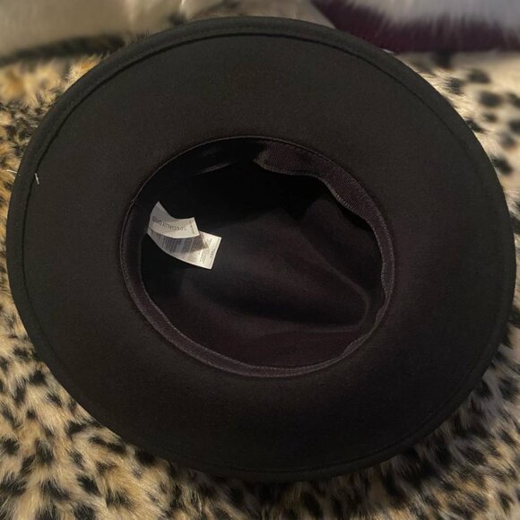 SOLD - NWT Eddie Bauer Women's Wool Felt Wide Brim Hat Black Small / Medium - Picture 4 of 10